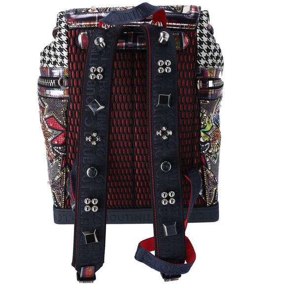 Christian Louboutin Explorafunk Backpack Black White Multi Jacquard Leather main image 7